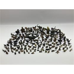 Collection of miniature cold painted bronze and similar animals, to include birds, sheep, horses etc 