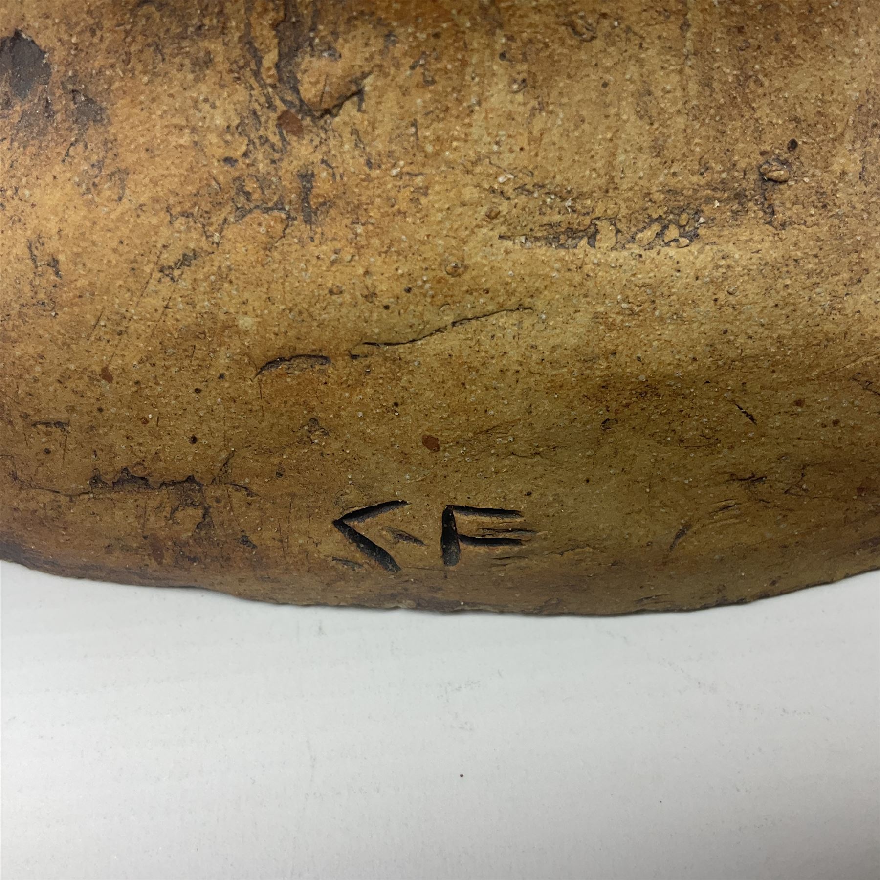 Studio Pottery bust, modelled as a man, H29cm