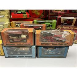 Matchbox - approximately sixty Models of Yesteryear to include special edition 1820 Passenger Coach and Horses, limited editions 1894 Aveling-Porter Steam Roller, 1829 Stephensons Rocket and 1905 Fowler Showman’s Engine; older models from the 1970s such as Y-1 1911 Model ‘T’ Ford, and a large quantity of modern models with reference materials in folder; mostly boxed 