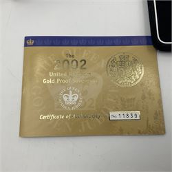 Queen Elizabeth II 2002 gold proof full sovereign coin, cased with certificate