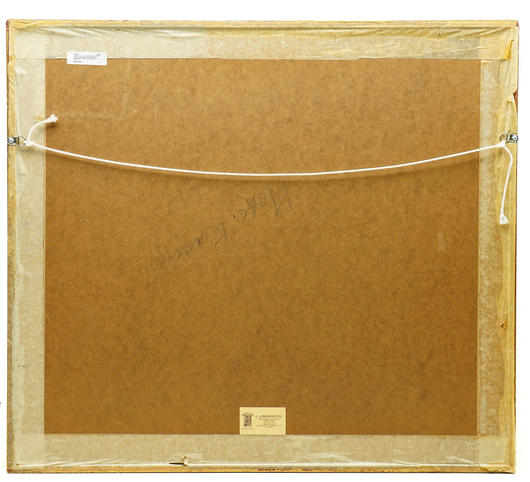 Frederick (Fred) Lawson (British 1888-1968): 'Lincoln' Docks with Cathedral Behind, watercolour signed titled and dated 1930, 36cm x 44cm