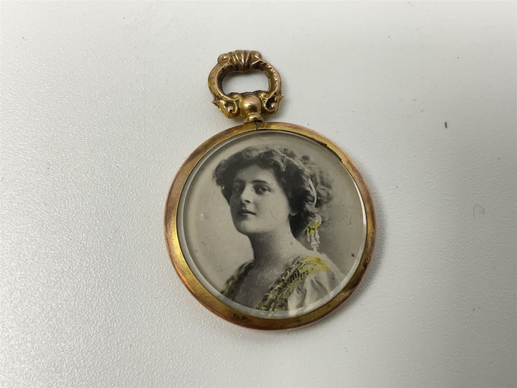 Victorian and later 9ct gold jewellery including glazed photo pendant, three gold cased wristwatches, signet ring and a cameo brooch, all hallmarked and silver jewellery including fobs, wristwatch, brooches and rings etc 
