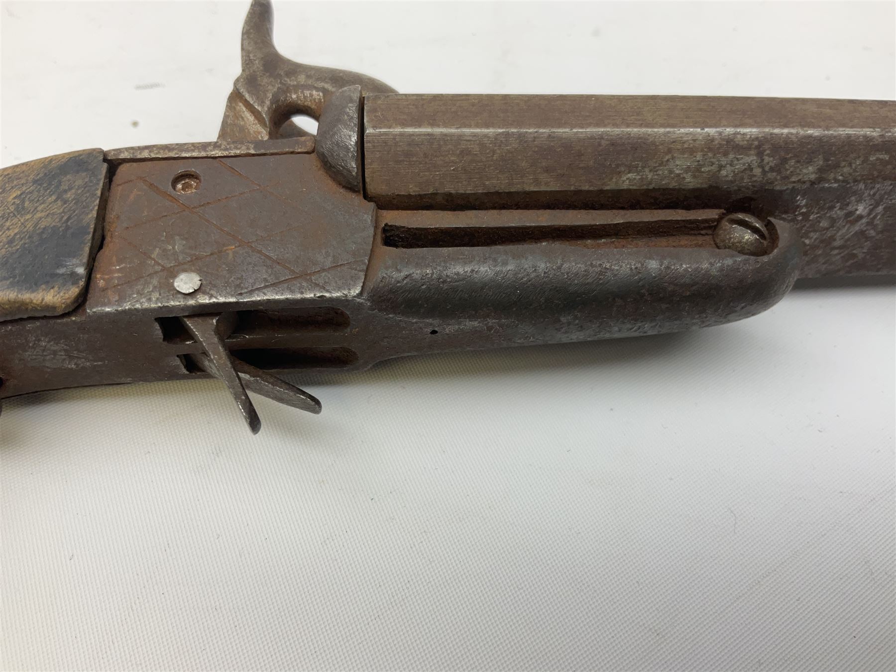 19th century Belgian 9mm sidebyside double barrel pinfire pocket