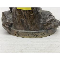 After Christophe Gabriel Allegrain, bronzed figure Venus in the Bath, H24cm