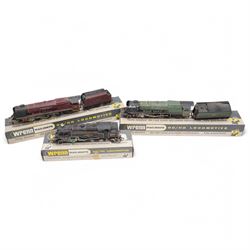 Three Wrenn Railways '00' gauge locomotives, comprising City of Birmingham locomotive and tender 4-6-2 W2226, City of London locomotive and tender 4-6-2 W2228, Tank locomotive 2-6-4 W2218, with Hornby carriages, rolling stock etc, all boxed