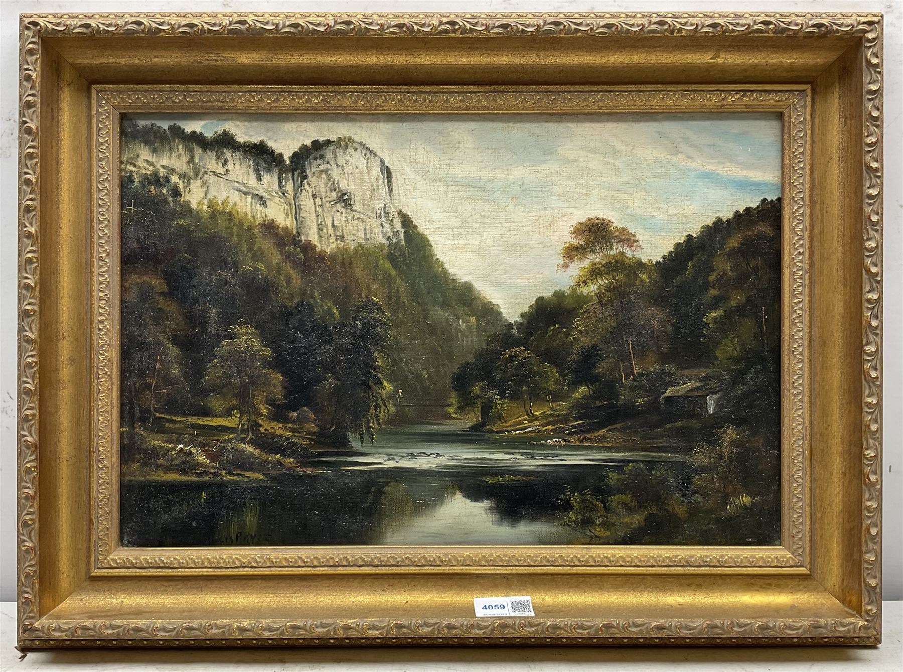 George Willis Pryce (British 1866-1949): High Tor and Derwent River Gorge, oil on canvas signed 29cm x 45cm