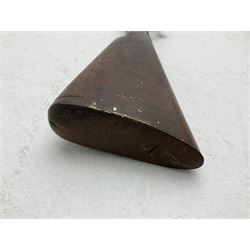 WW1 Lee Enfield SMLE .303 bolt action rifle with 63.5cm barrel and magazine; No.20934; L112cm overall; home deactivated by welding down bolt and end of barrel so requires re-deactivation to modern standards; and 19th century 12-bore double barrel hammer shotgun with 65cm cut-down barrels, non-rebounding hammers and under-lever opening, the lock-plate indistinctly inscribed G.T. Bartrant(?) L75cm overall; home deactivated by welding both barrels closed at breech so requires re-deactivation to modern standards (2) RFD ONLY 