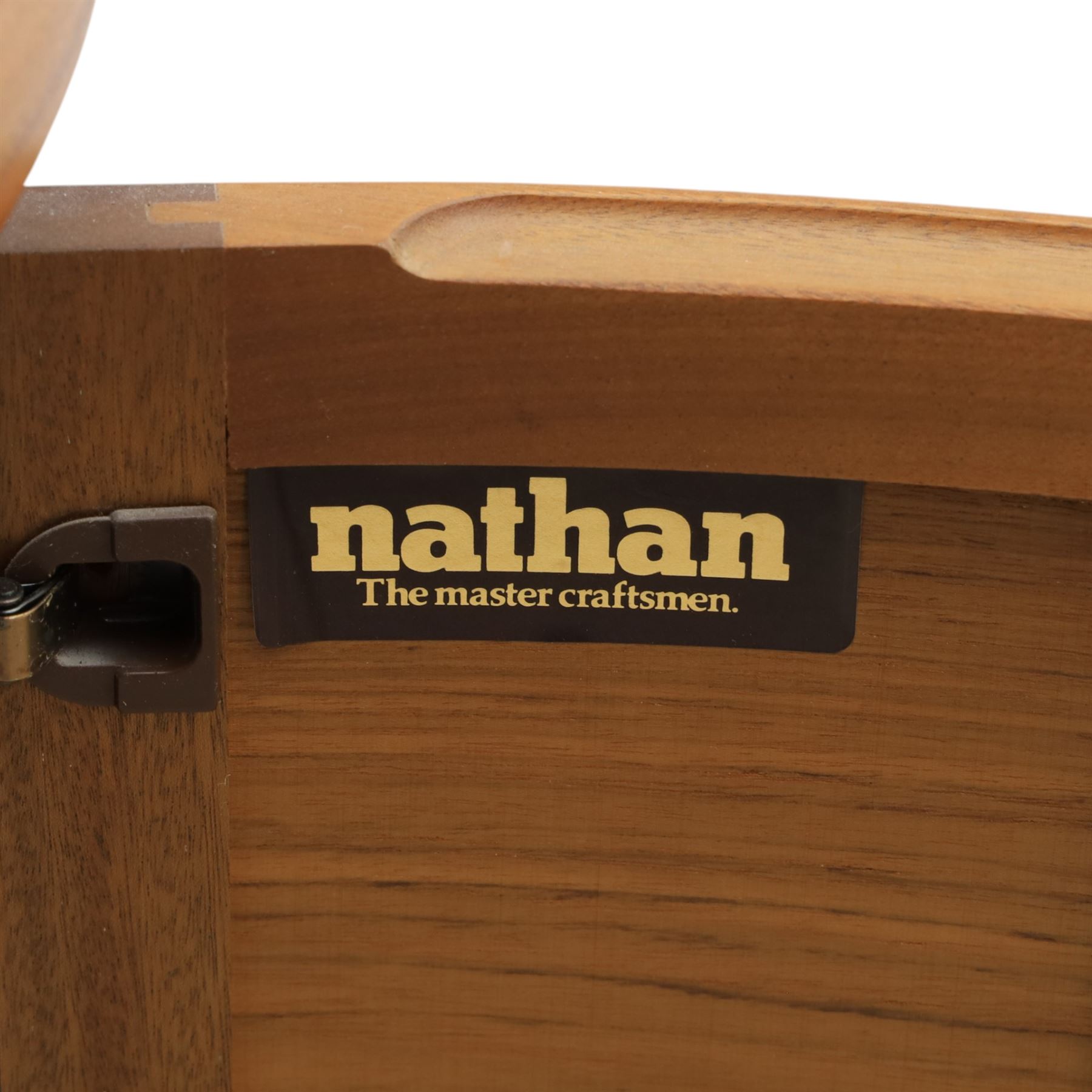 Nathan - 'Squares' pair of small corner cabinets, with square panelled cabinet doors