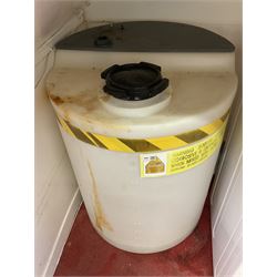 200 litre plastic chemical drum- LOT SUBJECT TO VAT ON THE HAMMER PRICE - To be collected by appointment from The Ambassador Hotel, 36-38 Esplanade, Scarborough YO11 2AY. ALL GOODS MUST BE REMOVED BY WEDNESDAY 15TH JUNE.