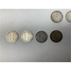 Thirty-seven Great British pre 1920 silver halfcrown coins, including Queen Victoria 1883, 1887, 1889, 1890, 1899 etc, King Edward VII 1906, 1907, 1908 and 1910, King George V 1914, 1915, 1916 etc (37)