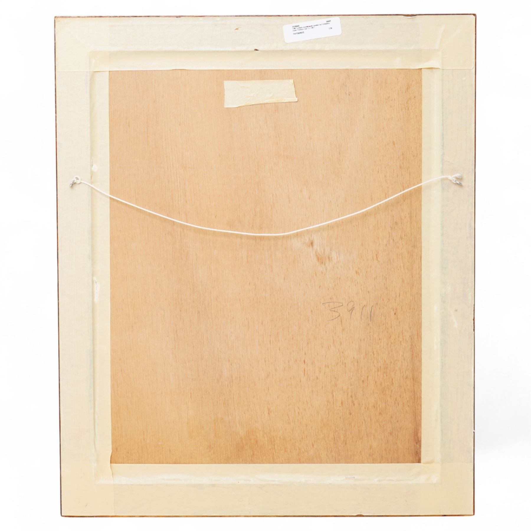 19th century needlework sampler by Frederica Hyde Portsea Jun 12 1867 with alphabet and numerals etc, framed 40cm x 32cm