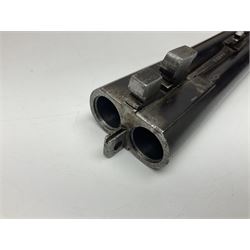 SHOTGUN CERTIFICATE REQUIRED - Late 19th century R. Robinson of Hull 12-bore side-by-side double barrel hammer shotgun; with 76cm(30