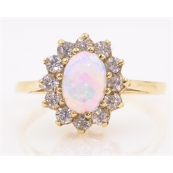  Opal and stone set gold ring hallmarked 9ct   