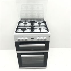 Beko EDG6L33W gas cooker with double oven, W60cm, H94cm, D61cm