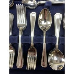 A canteen of Viners Stainless Steel cutlery for twelve place settings. 