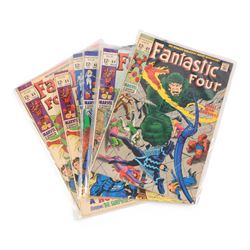 Marvel Silver Age 'Fantastic Four' comic books, spanning years 1968-1970, comprising a continuous run of issues #71-#100,  includes duplicates
