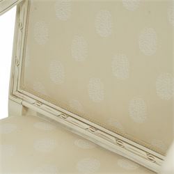 Laura Ashley - French style cream painted open armchair