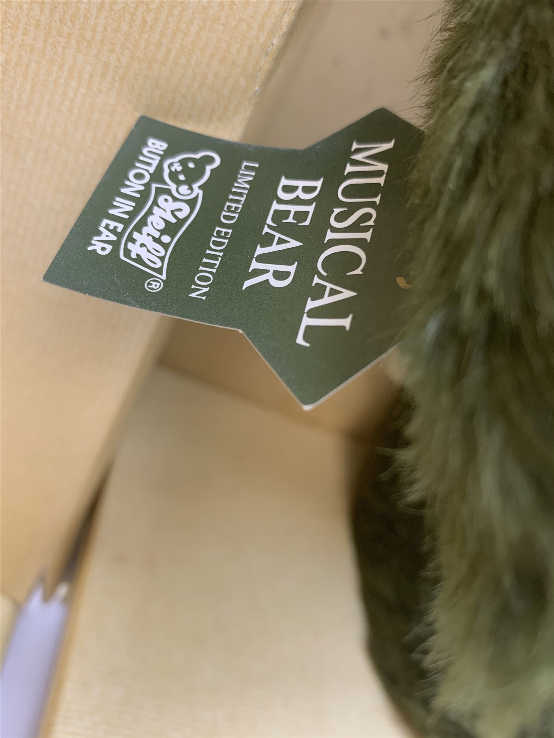 Steiff limited edition Harrods Centenary Bear No.1127/2000, with musical movement playing 'Anniversary Waltz' H17