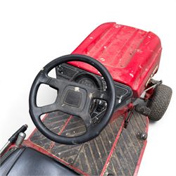 Countax C600H - ride on lawnmower / yard tractor with Honda engine, black seat and red bodywork.