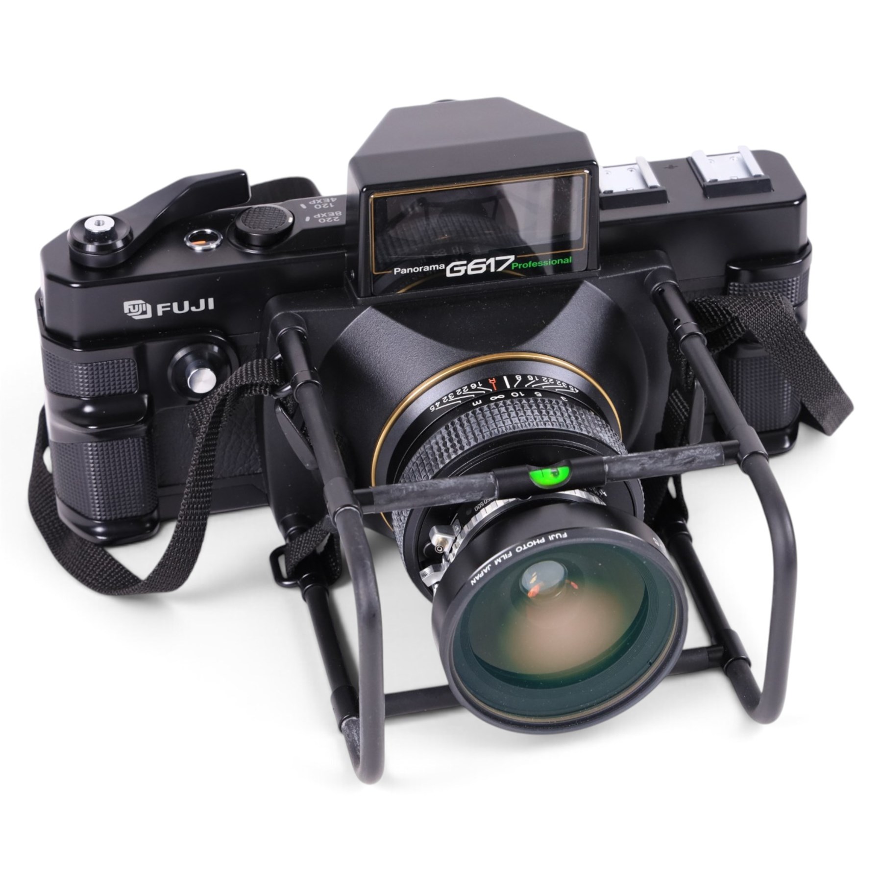 Fuji Panorama G617 Professional medium format camera, serial no. 6111450, with a Fujinon SW 1:8/105 lens, contained within original fitted carry case and cardboard box
