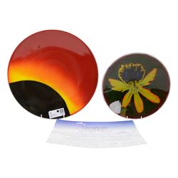 Poole Studio Collection Eclipse charger designed by Alan Clarke, with certificate, togethe...