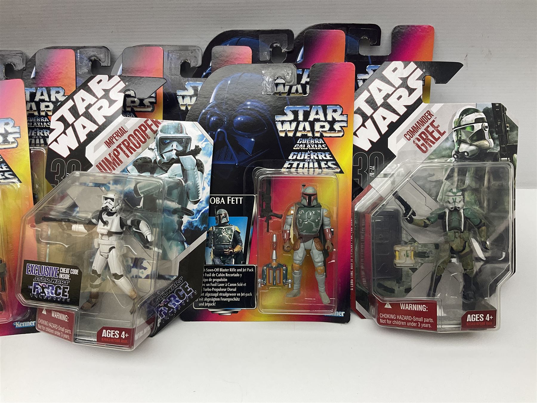 Star Wars - twenty-four carded figures including nineteen La Guerra De Las Galaxias La Guerre Des Etoiles; and five others; all in unopened blister packs (24)