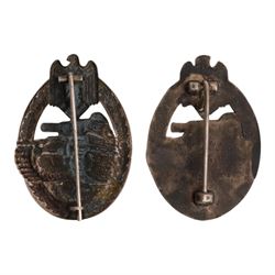 WWII Third Reich two Tank Assault badges