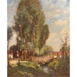 Frederick William Jackson (Staithes Group 1859-1918): 'Montreuil-sur-Mer', oil on canvas s...