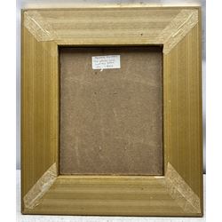 Michelle Saunders (British 1963-): 'The Yellow Kite - Whitby Beach', oil on board signed, titled verso 24cm x 19cm