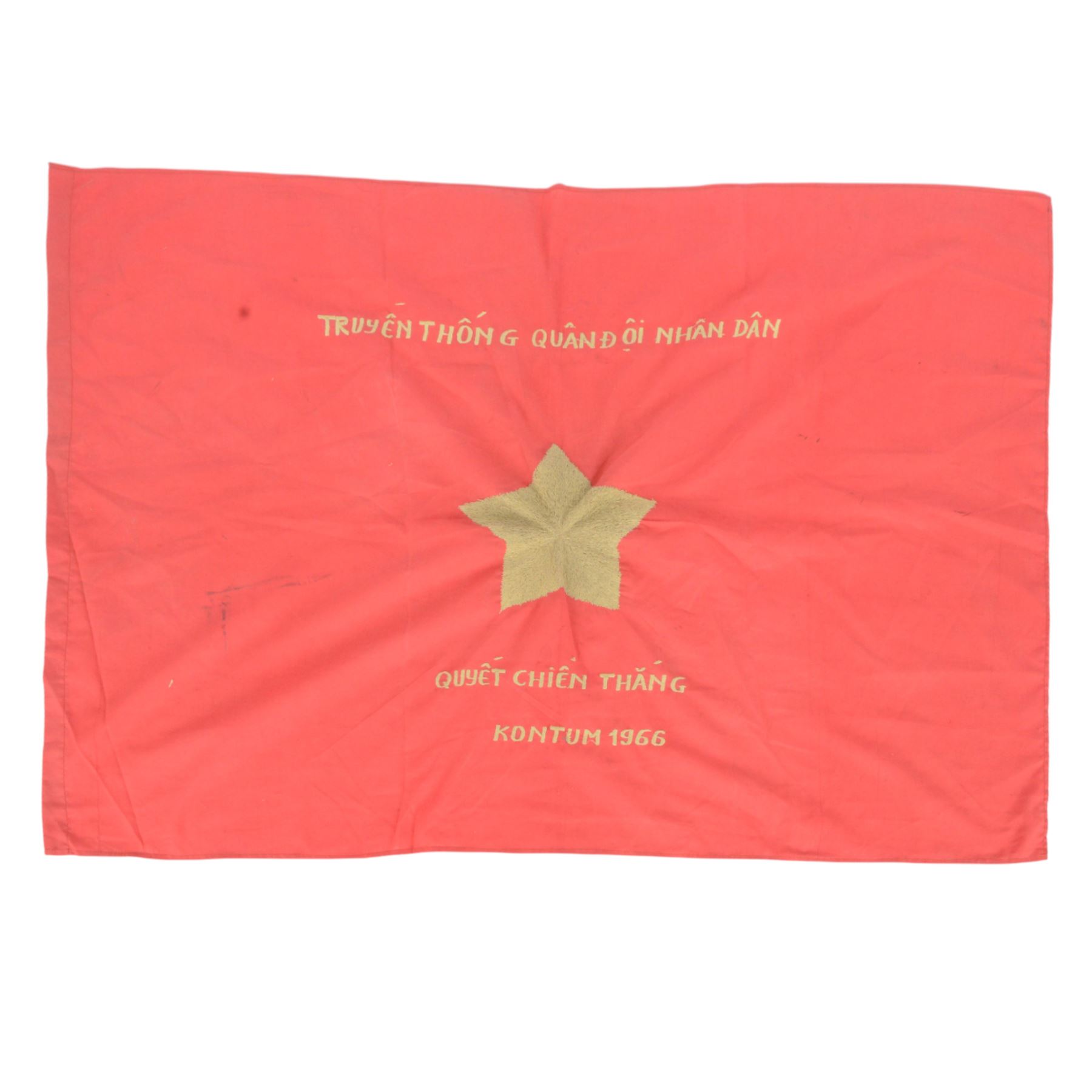Two North Vietnamese military flags, circa 1960's
