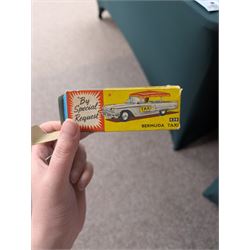 Corgi Toys Ford Thunderbird Bermuda Taxi no. 430, white body with yellow lettering with red and green plastic canopy, boxed