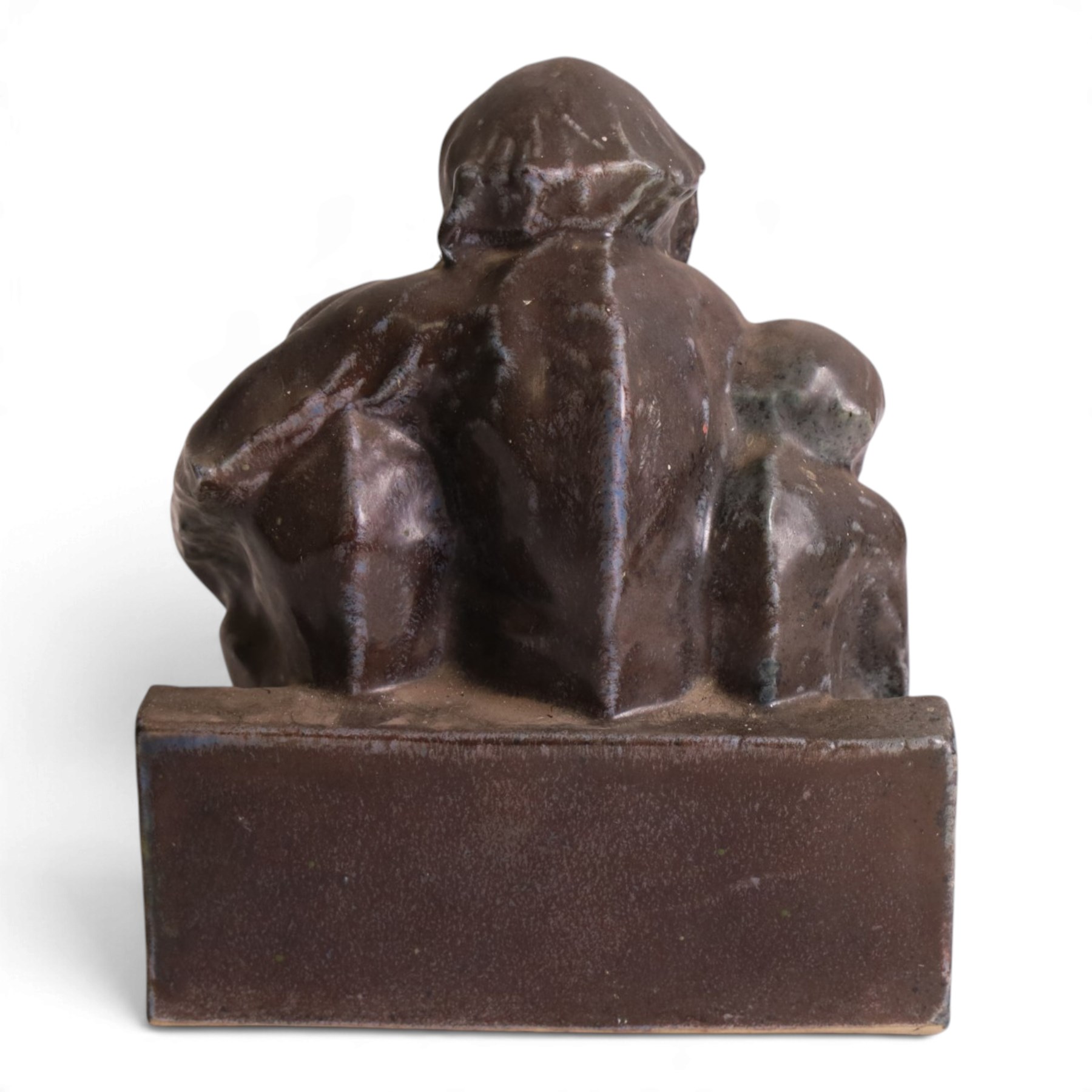 Poole Pottery Carter Stabler and Adams, Three Wise Monkeys, by Hugh Llewellyn, circa 1930, with impressed mark beneath, H18cm