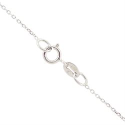 18ct white gold pearl and diamond pendant necklace, single yellow cultured pearl suspending from a cluster of cushion cut and round brilliant cut fancy yellow gold diamonds and white diamond surround, total diamond weight approx 0.50 carat