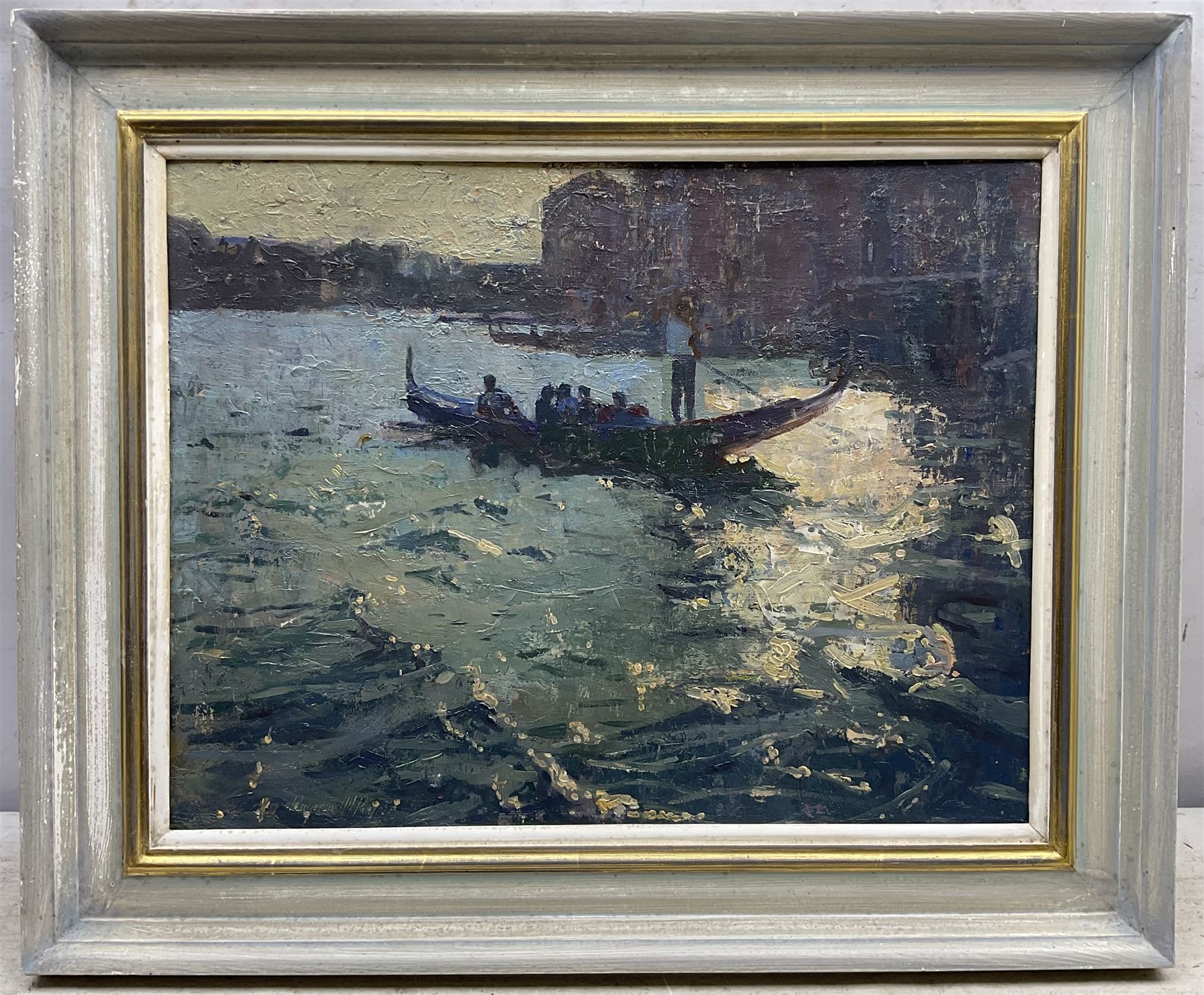 Raymond M Rogers (British 1958-2011): Venice, oil on panel signed 34cm x 45cm
