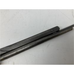 BSA .177 air rifle with top loading under lever action, walnut stock carved with chequered BSA logo to grip, serial no.A1203 L102cm