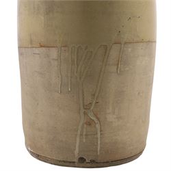 Stoneware flagon, marked Ext. Cascar. Liq 4 to the lid, H50cm 