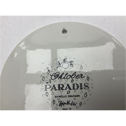 Bjorn Wiinblad for Nymolle Denmark set of twelve calendar wall plaques, D15cm