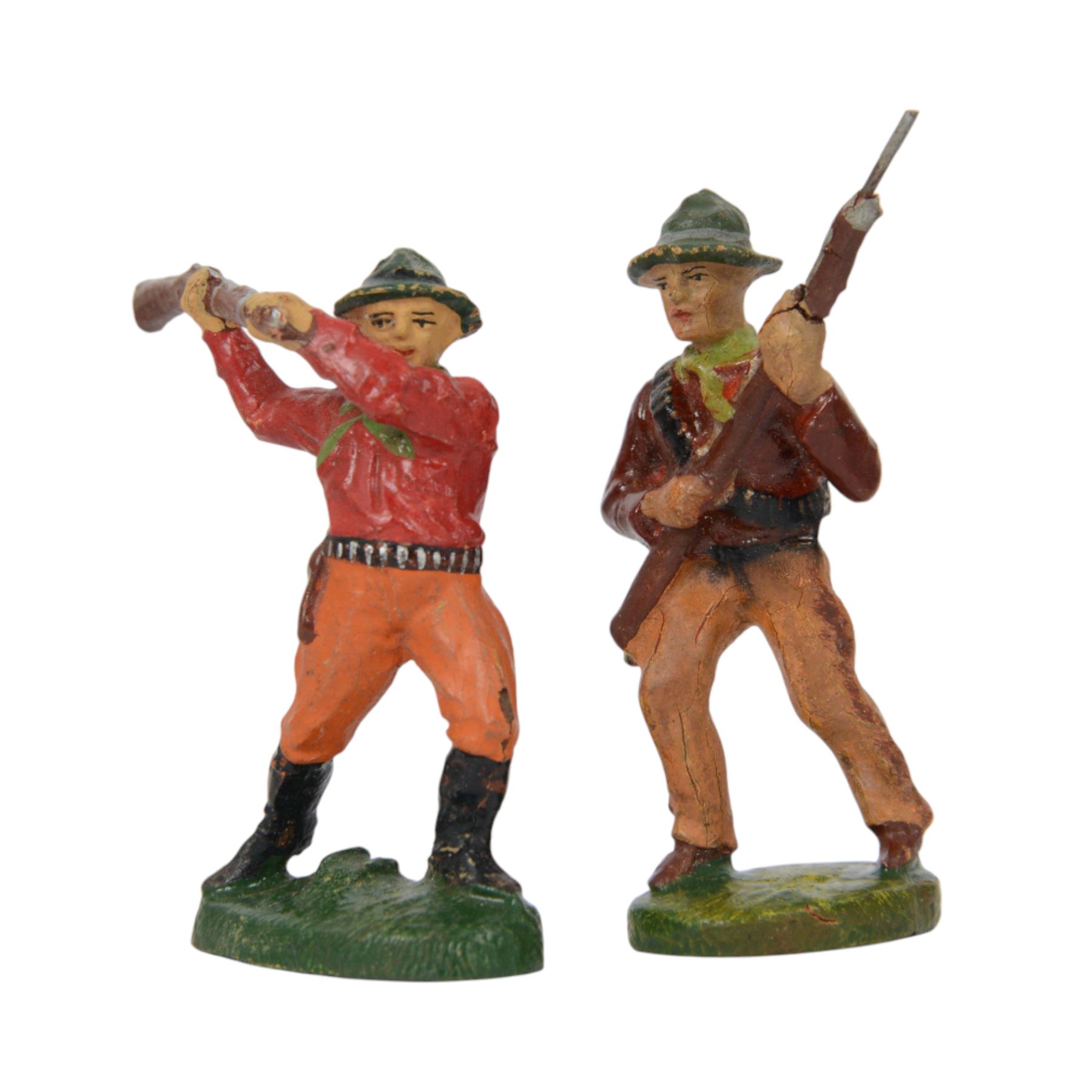 Elastolin cowboys, one mounted and five foot figures H7cm