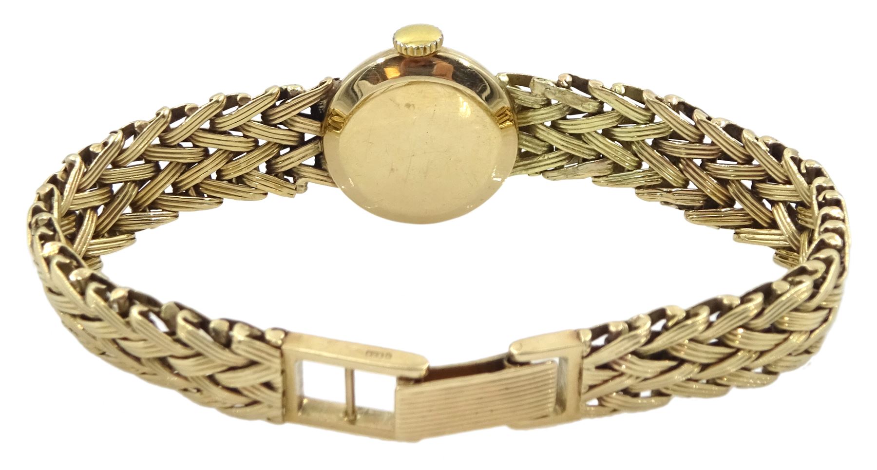 Rotary 9ct gold ladies bracelet wristwatch, hallmarked Jewellery