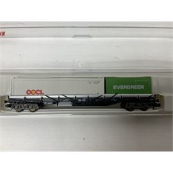 Fleischmann 'N' gauge - nine goods wagons Nos.8244K, 8249K, 8250K, 8271, 8296K, 8383K, two 8385K & 998525K; all  boxed (9)