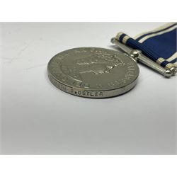 Hull police whistle, medal 'For Exemplary Police Service', three Jack Rigg prints, and a black and white photograph of Hull Dock Offices, 1903