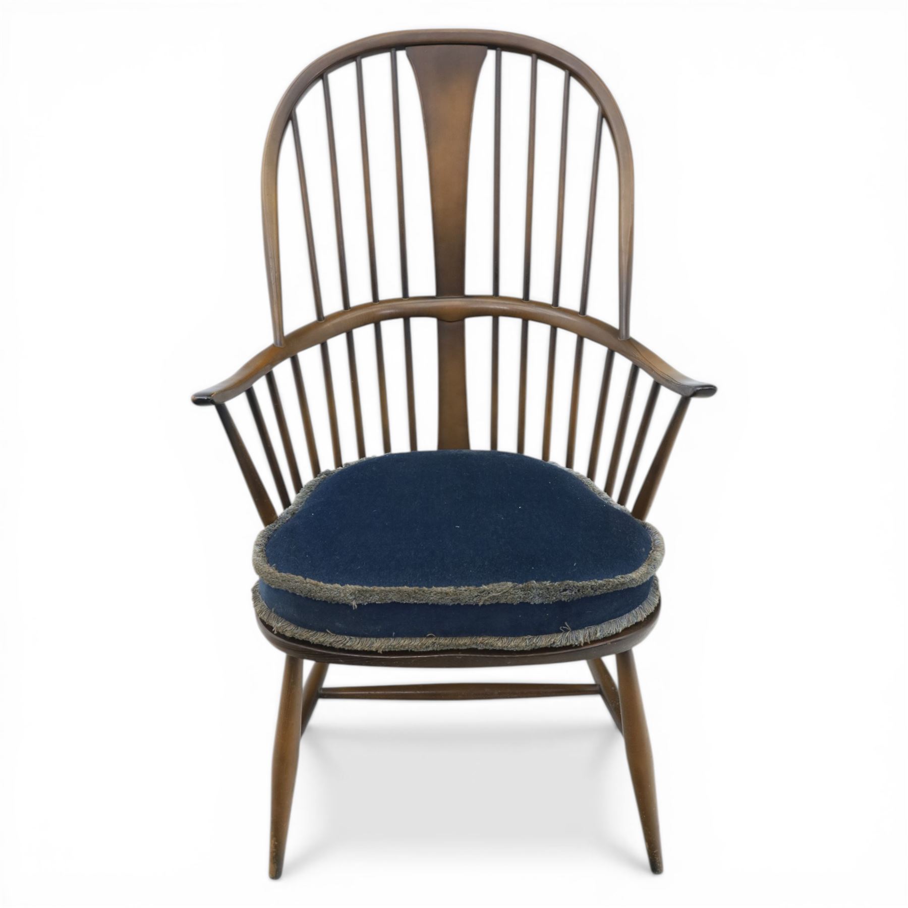 Ercol - mid century dark elm Windsor chair