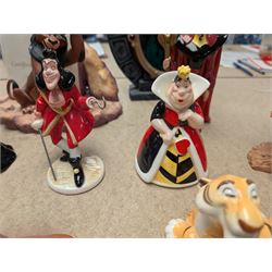 Collection of Disney figurines, comprising Disney Villains 'Life's Not Fair, is it?', with certificate of authenticity, Snow White Magic Mirror and seven ceramic figures including Jafar, Queen of Hearts and Scar