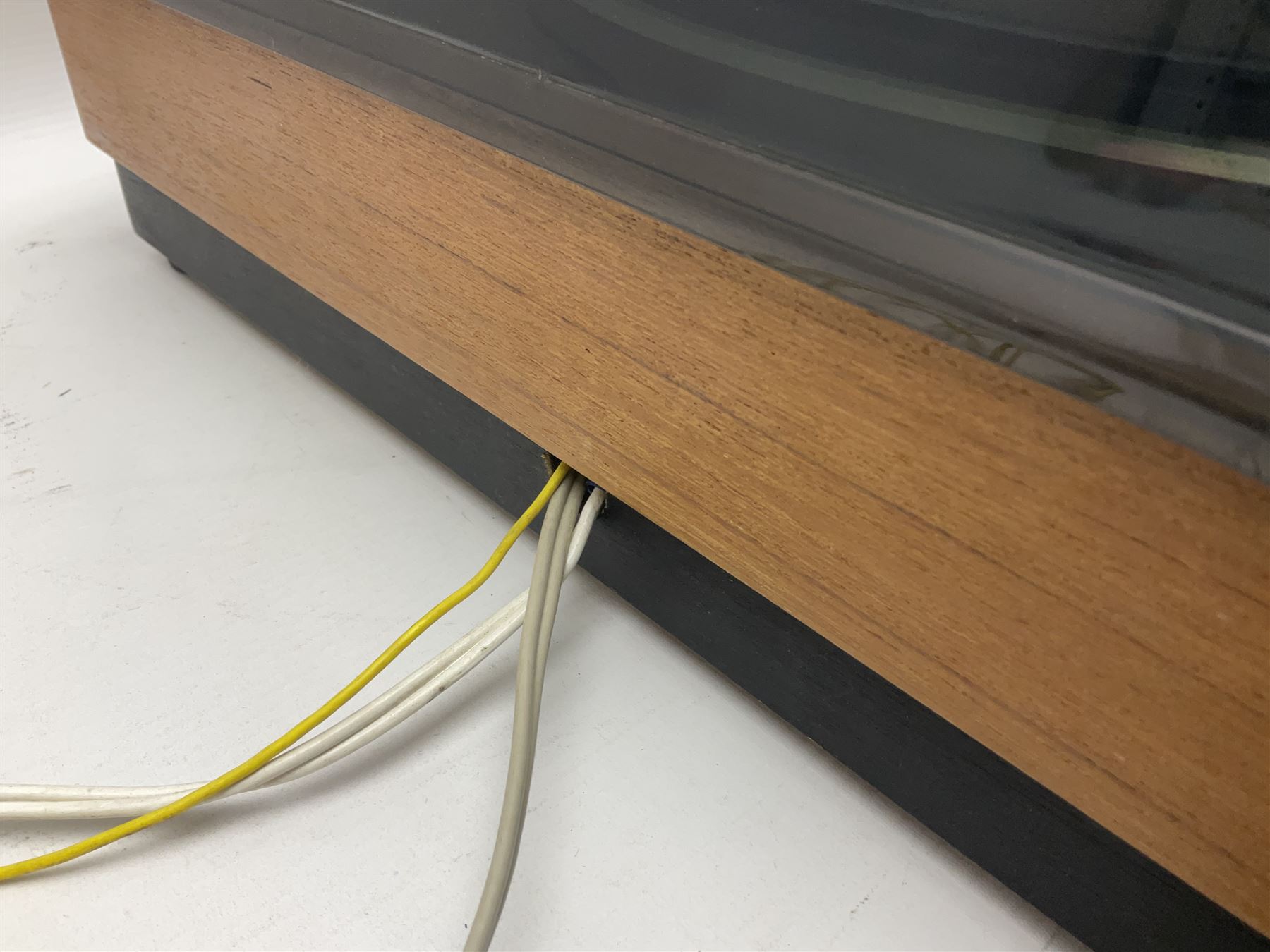 Goldring Lenco GL 75 Stereo Transcription turntable, in a teak case, H15cm, W54cm 