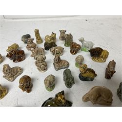 Collection of Wade Whimsies, including lions, birds, rabbits etc 