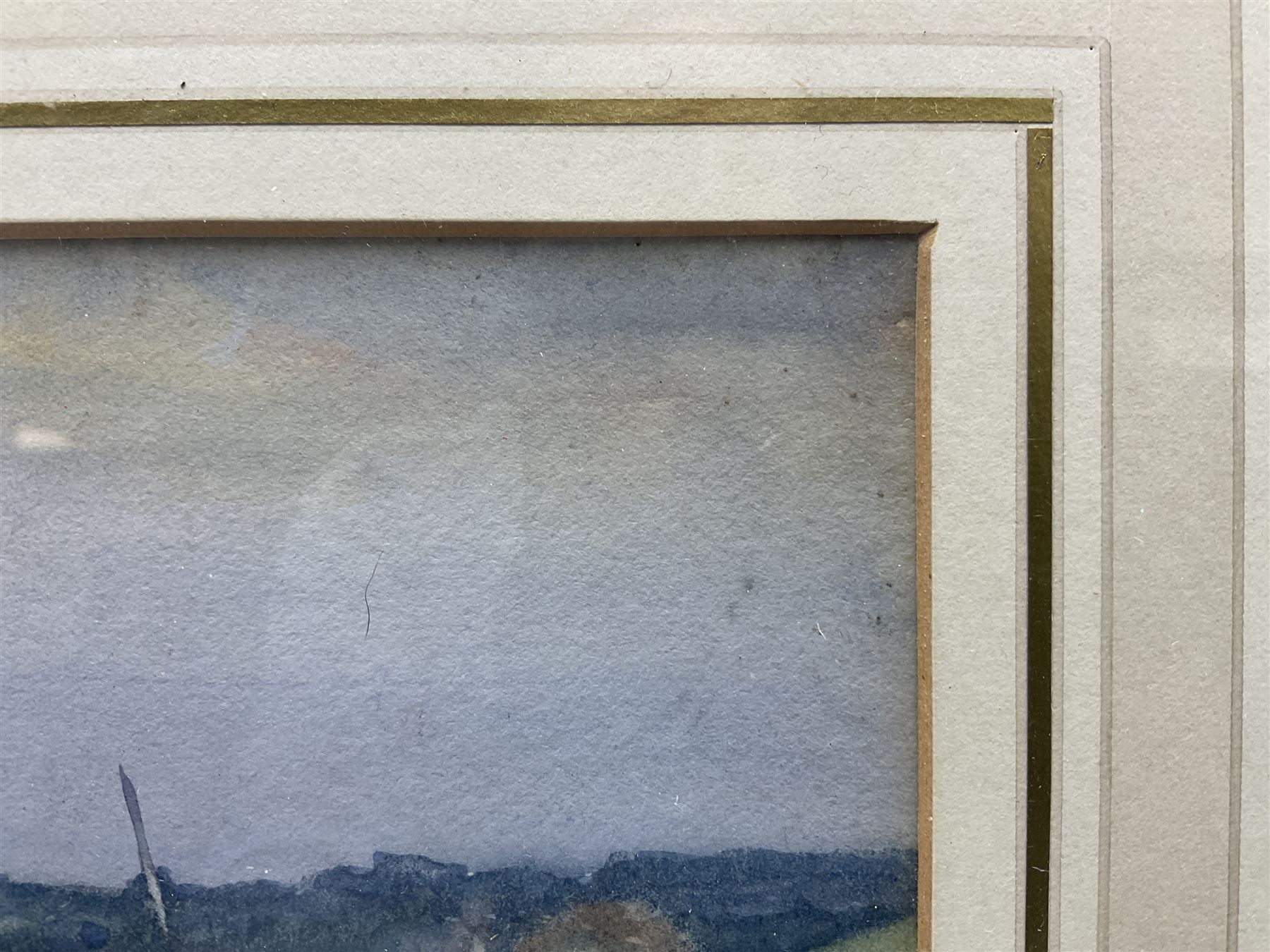 Thomas Cooper Gotch (Newlyn School 1854-1931): 'The Beach at Newlyn Cornwall', watercolour unsigned, titled verso 23cm x 18cm
Provenance: with The Fine Art Society, exh.March 1984 No.11636, label verso