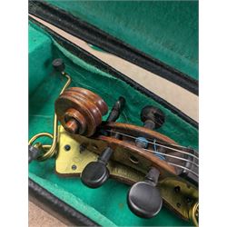 Violin and bow in fitted case