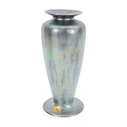Tony Laverick for ASL ceramics, two vases, decorated in iridescent glaze, with impressed mark beneath largest H23cm 
