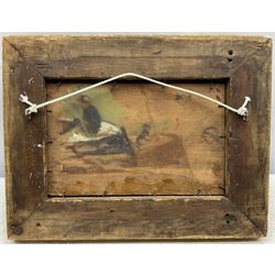 Attrib. Henry Scott Tuke RA RWS (British 1858-1929): Two Boys on the Prow of a Boat, oil sketch on panel unsigned, with further sketches verso 12cm x 19cm 
Notes: for comparable sketches on panels of a similar size, see works in The Tuke Collection, Royal Cornwall Polytechnic Society. Tuke often painted on both sides, leaving areas of panel exposed.