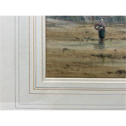 John Francis Branegan (British 1843-1909): 'Grimsby', watercolour signed and titled 24cm x 48cm 